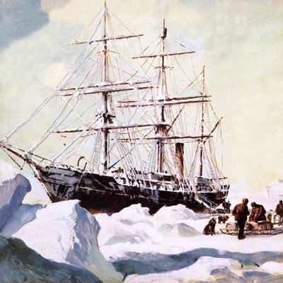 The Terra Nova in the Antarctic by English School